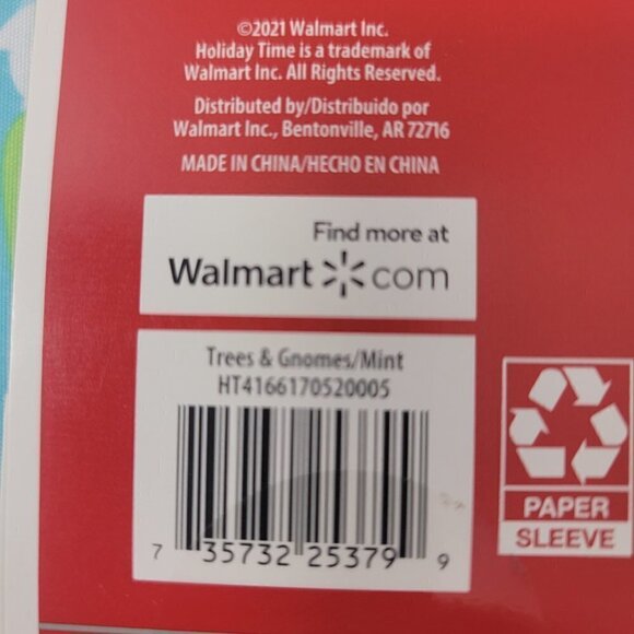 Holiday Time CHRISTMAS TREES AND GNOMES Fabric Shower Curtain – 72” x 72” - Picture 8 of 14